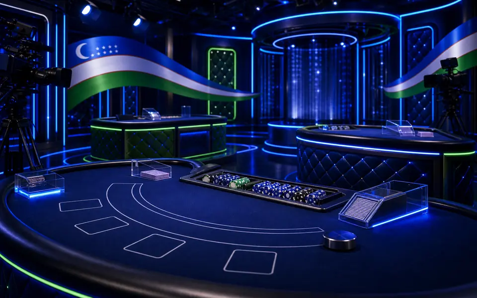 Jonli Dilerlar va Stol O'yinlari uchun 1xBet O'zbekiston vizuali